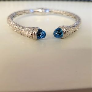 Blue topaz cuff bracelet